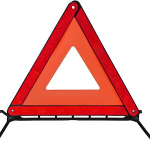 Reflective Warning Triangle, Foldable Emergency Warning Frame Triangle with Storage Case, Roadside Hazard Sign Safety Reflector for Auto Breakdown, Car Accessories